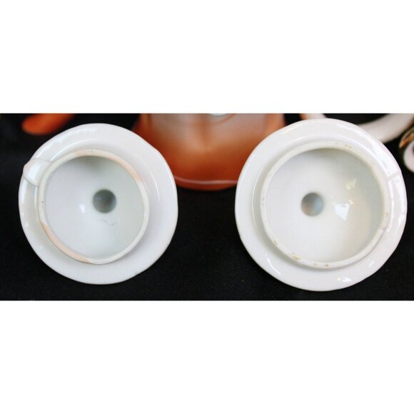 5 Pc Orange Moriage Dragonware Tea Set Teapot Sugar Bowl Creamer Pitcher Japan - Picture 11 of 11